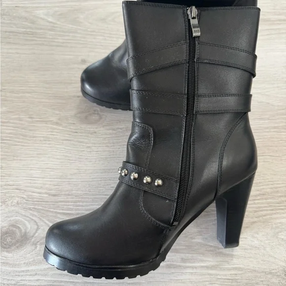 Ride Tecs Black Ankle Boots with Buckle Detail - Picture 3 of 8